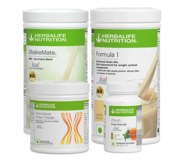 Formula 1 Vanilla Nutritional Shake, Shakemate, 200g Protein Powder, and Afresh Wellness Pack